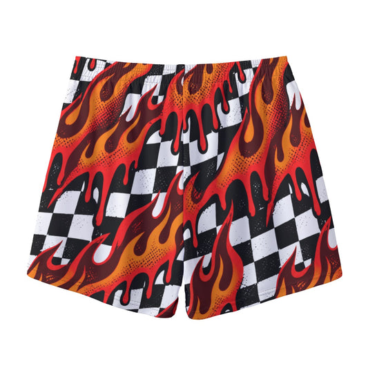 Teen/Adult Chaos Checkered Flame Shorts (no inner liner)