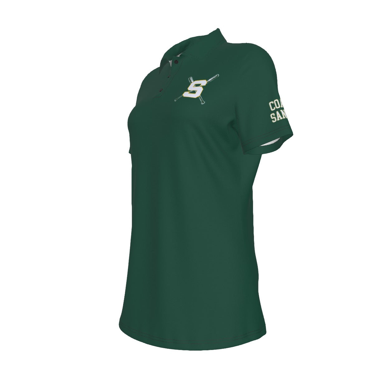 Women's Sturbridge Little League Baseball UV Protection Polo - Coach's Green Edition (Personalized)