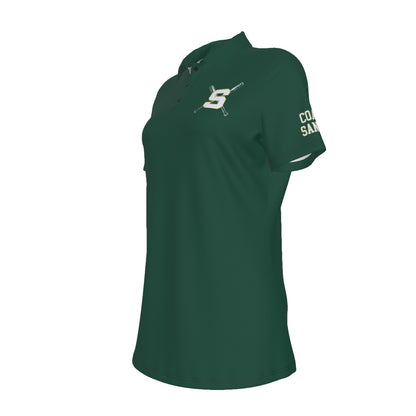 Women's Sturbridge Little League Baseball UV Protection Polo - Coach's Green Edition (Personalized)