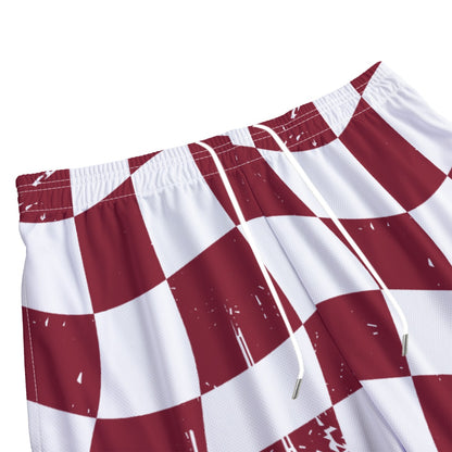 Adult Quaboag Baseball Mesh Shorts-Checkered