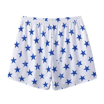 Adult Patriotic Baseball Mesh Shorts