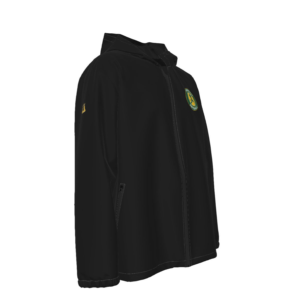 Adult Unisex Sturbridge Softball Full Zipper Windproof Jacket - Black Edition (Non-Personalized)