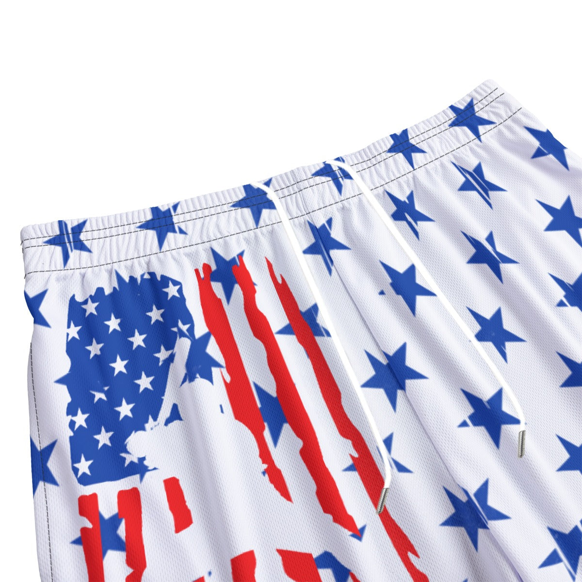 Adult Patriotic Baseball Mesh Shorts