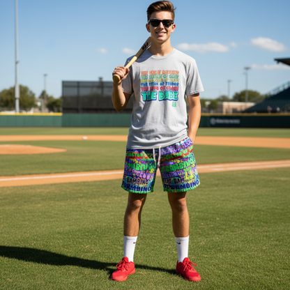 All-Over Print Adult Mesh Shorts, The Sandlot Movie Design