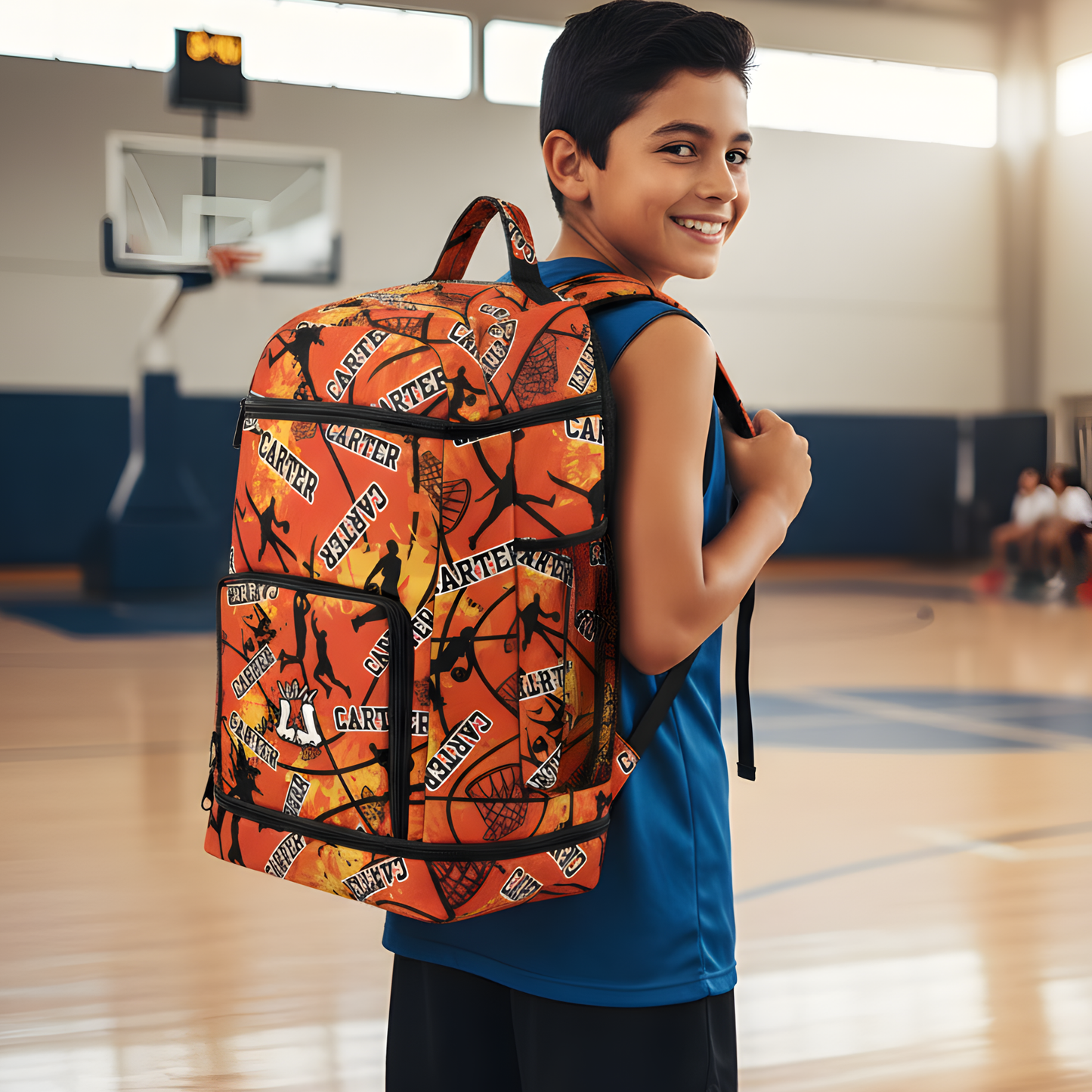 Personalized Basketball Bag, Custom Name Sports Backpack