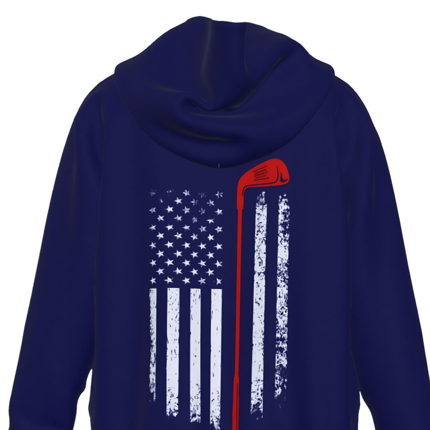 Youth American Flag Golf Hoodie, Patriotic Gift for Golfer, Kids Sweatshirt
