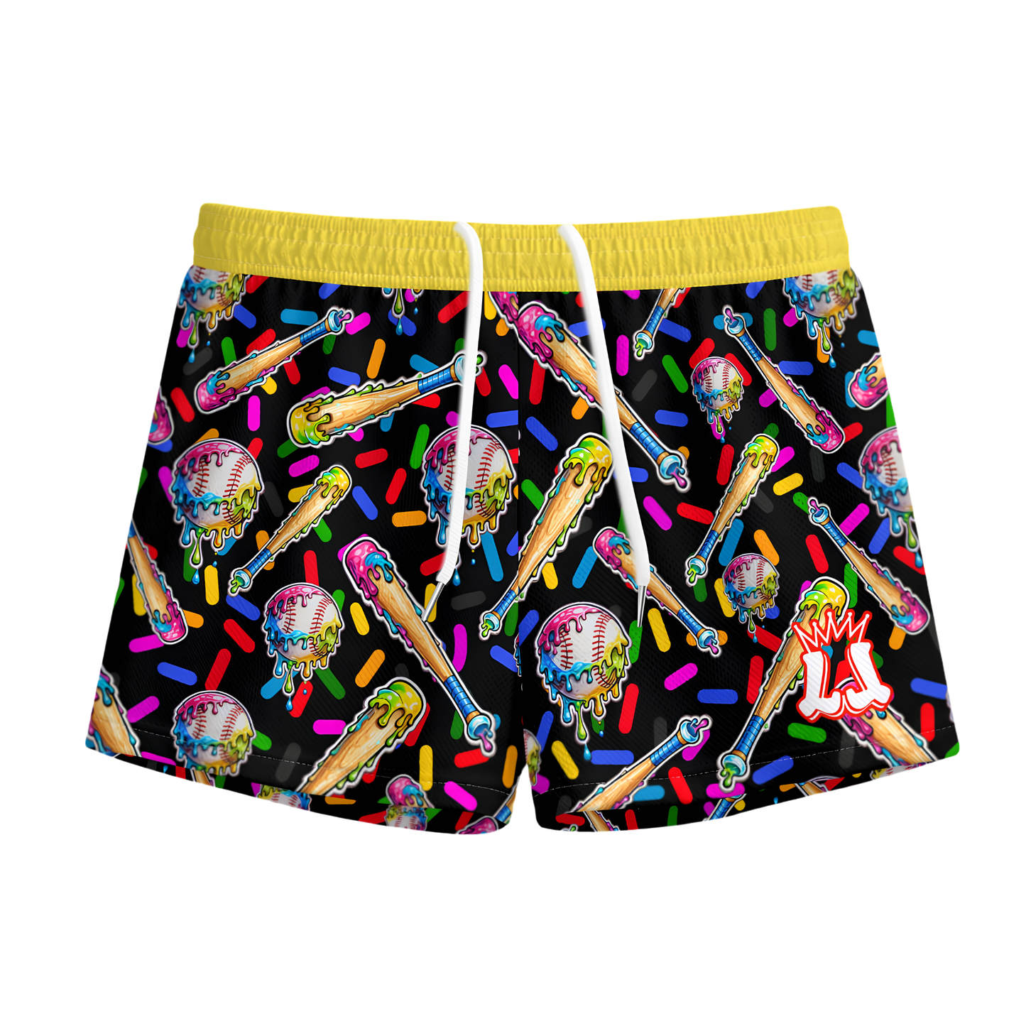 Kids Baseball Party Mesh Shorts, Summer Party Outfit