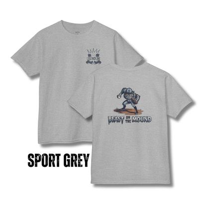 Youth Beast on the Mound Baseball Pitchers T-Shirt