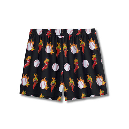 Youth "Throwing Heat" Baseball Mesh Shorts