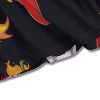 Youth "Throwing Heat" Baseball Mesh Shorts