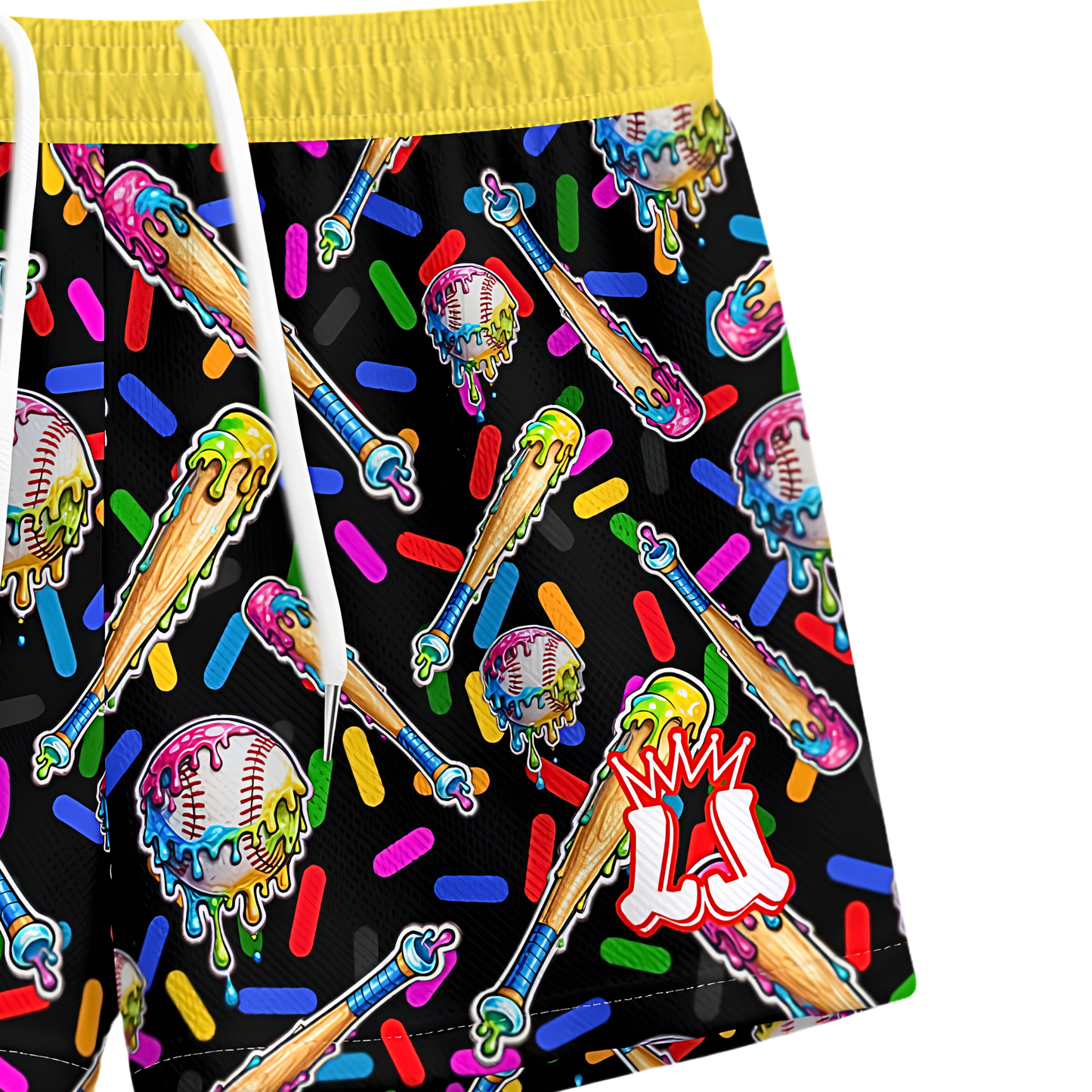 Kids Baseball Party Mesh Shorts, Summer Party Outfit