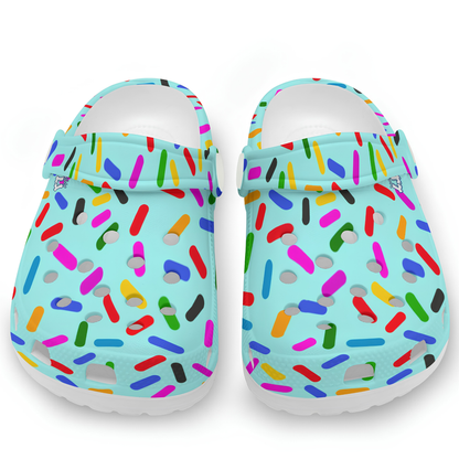 Kids Summer Clogs, Confetti Sprinkles Design