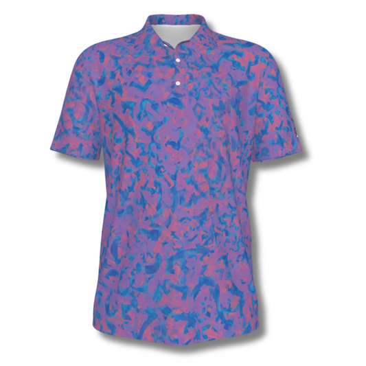 Men's Kaleidoscope Pattern UV Protection Polo Shirt