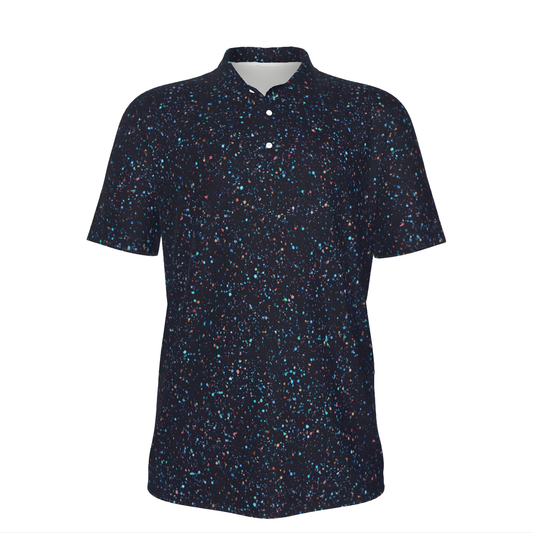 Starry Night, All-Over Print Men's UV Protection POLO Shirt