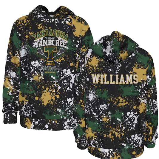 Adult TRYLax Paint Spatter Jamboree 2026 Fleece Lined Hoodie (Personalized)