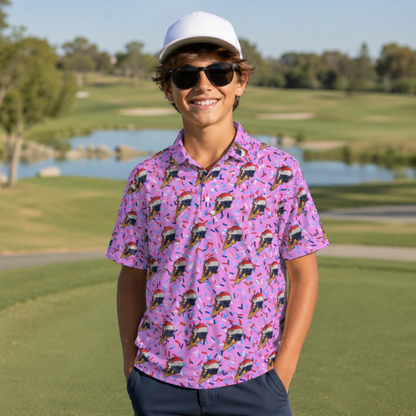 Teen / Youth UV Protection Polo Shirt, Ice Cream Golf Balls