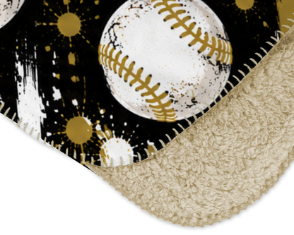 Icon Baseball Sherpa Blanket - Design 1