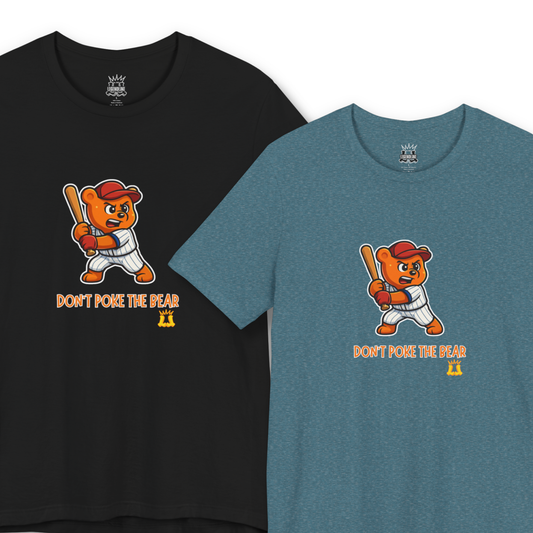 Adult Unisex Baseball T-Shirt, Don't Poke the Gummy Bear
