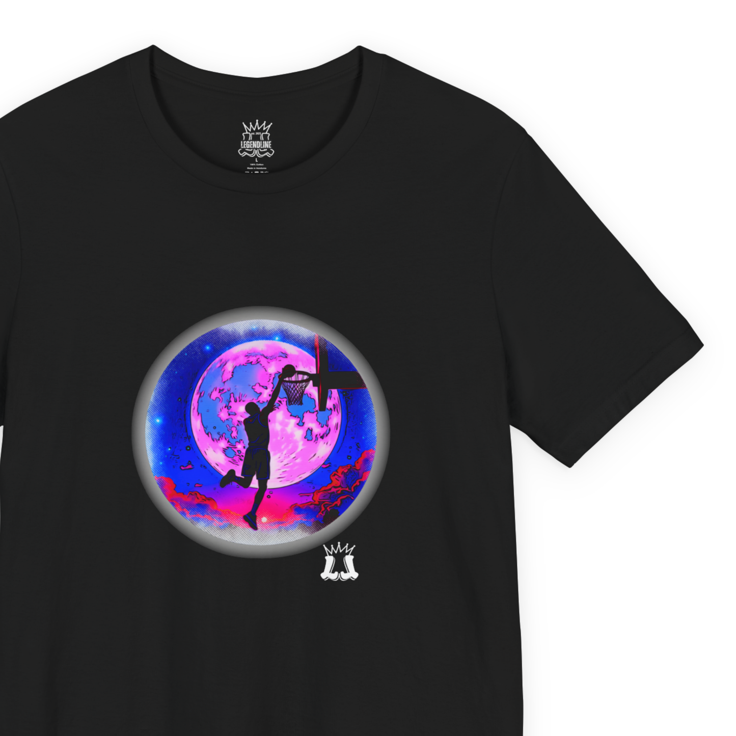 Adult Unisex Basketball T-Shirt: Over the Moon