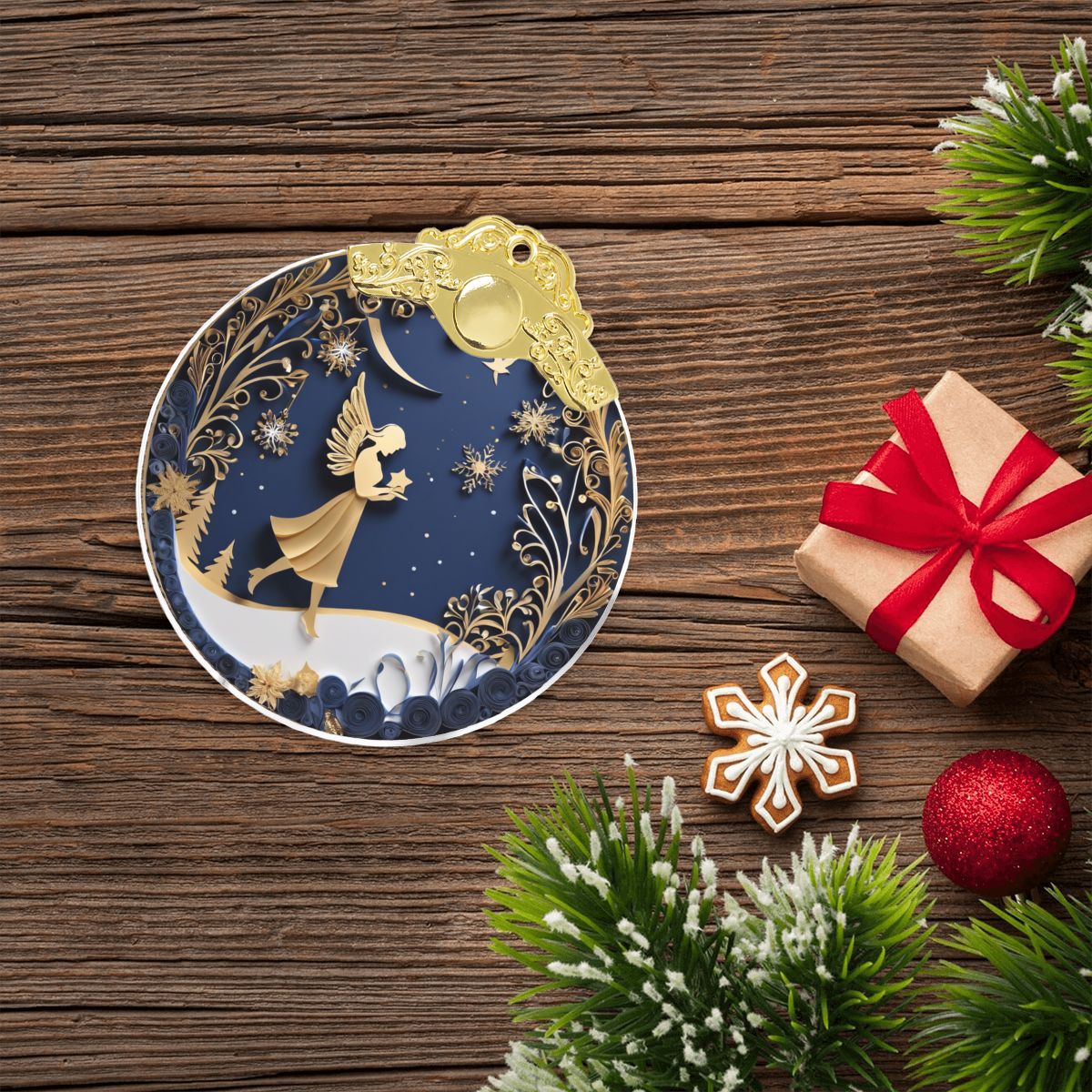 Round Glass Ornament Festive Decor