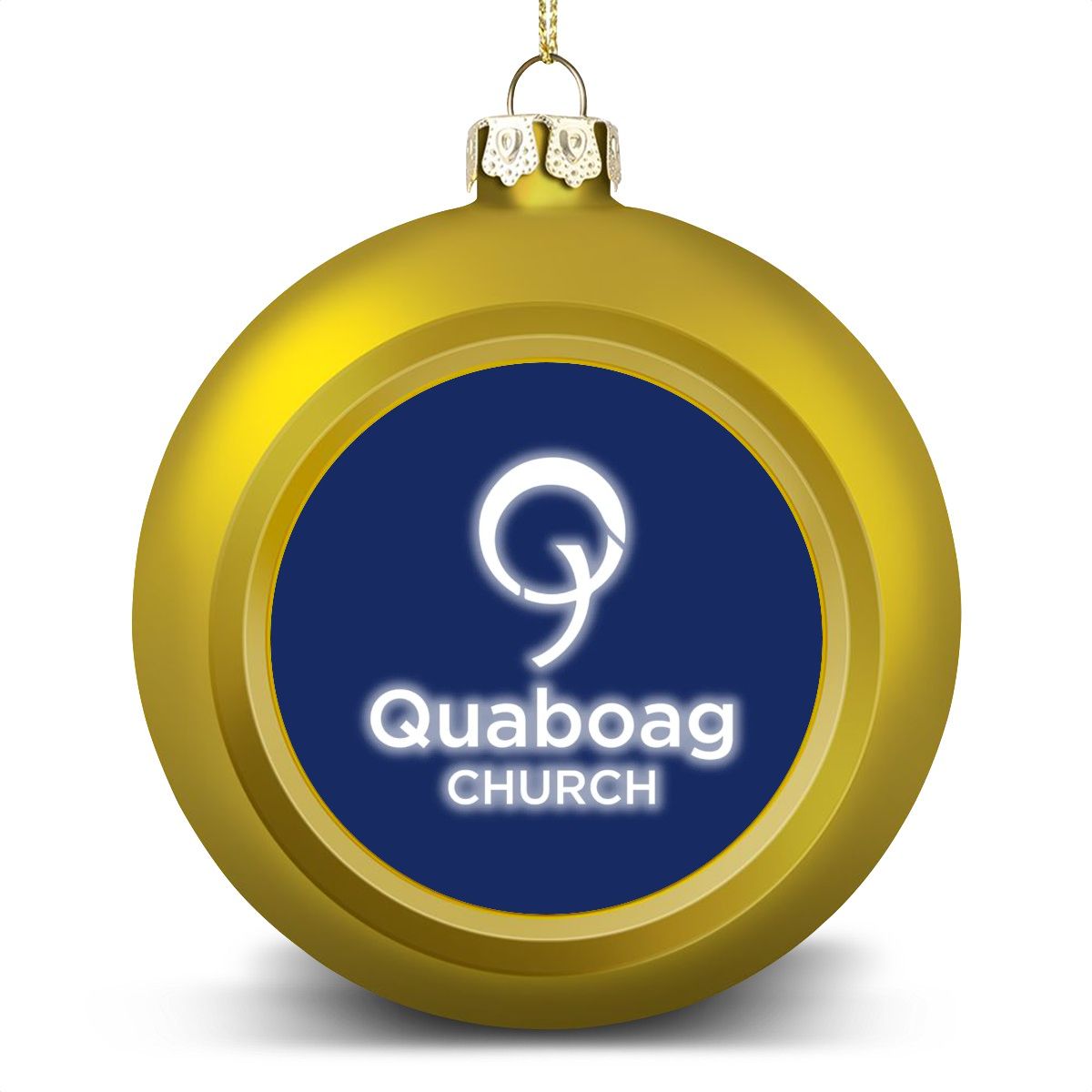 Quaboag Church Christmas Ball Ornaments - Gold and Red