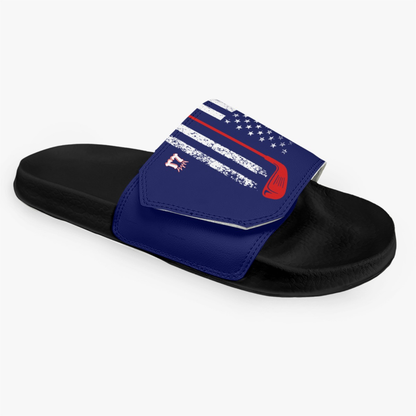 Men's Patriotic Golf Adjustable Strap Sports Slides