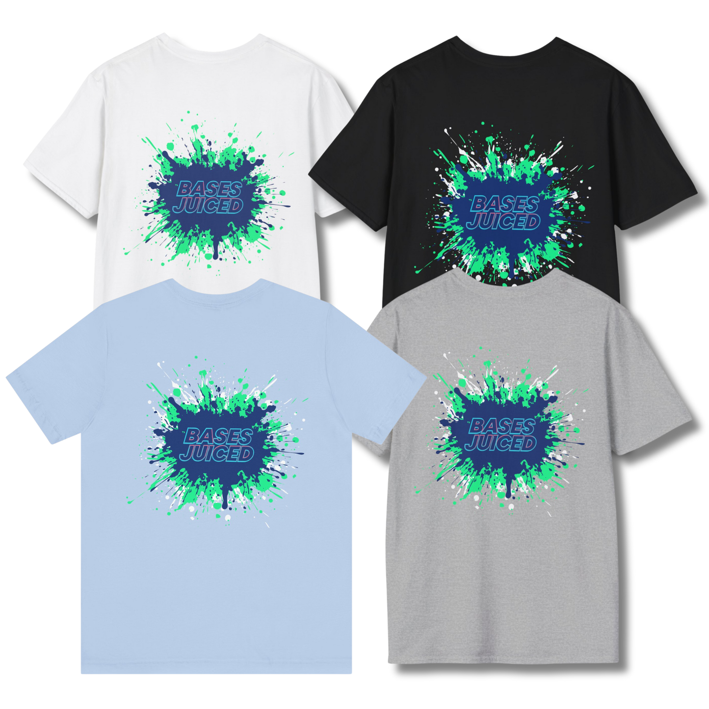 Adult "Bases Juiced" Baseball Design T-Shirt