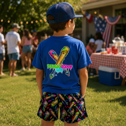 Kids Baseball Party Mesh Shorts, Summer Party Outfit