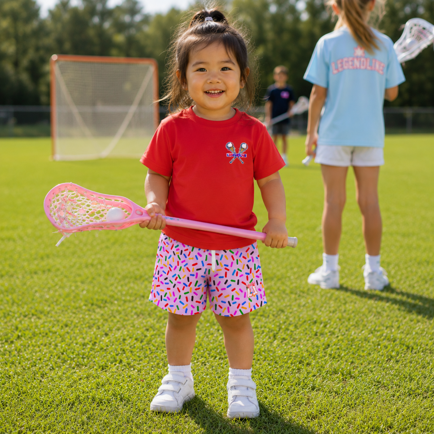 Toddler Ice Cream Sprinkles Mesh Shorts - Pink Edition