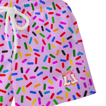 Toddler Ice Cream Sprinkles Mesh Shorts - Pink Edition