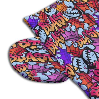 Adult Beast Mode Graffiti Football Shorts