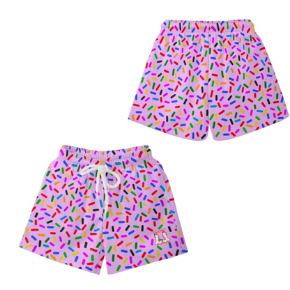 Toddler Ice Cream Sprinkles Mesh Shorts - Pink Edition