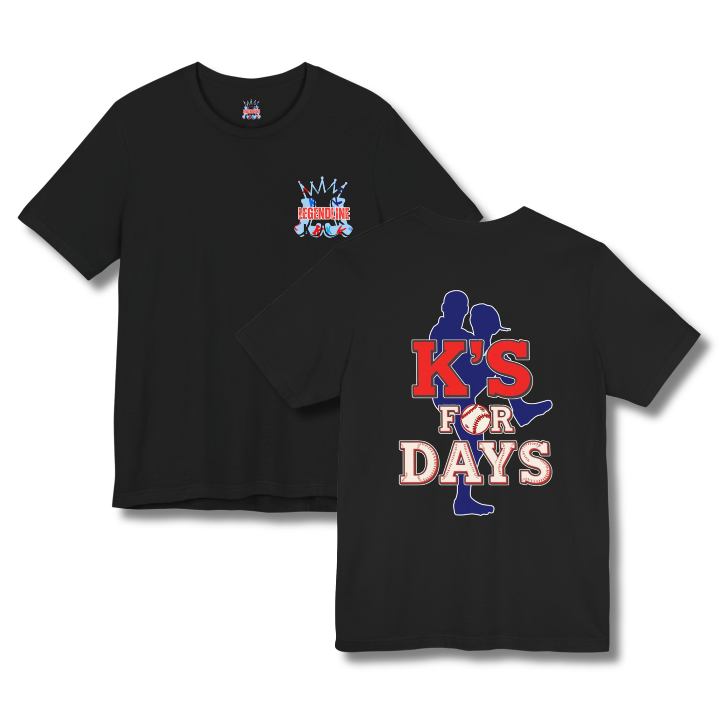 Adult "K's for Days" Baseball Pitchers T-Shirt
