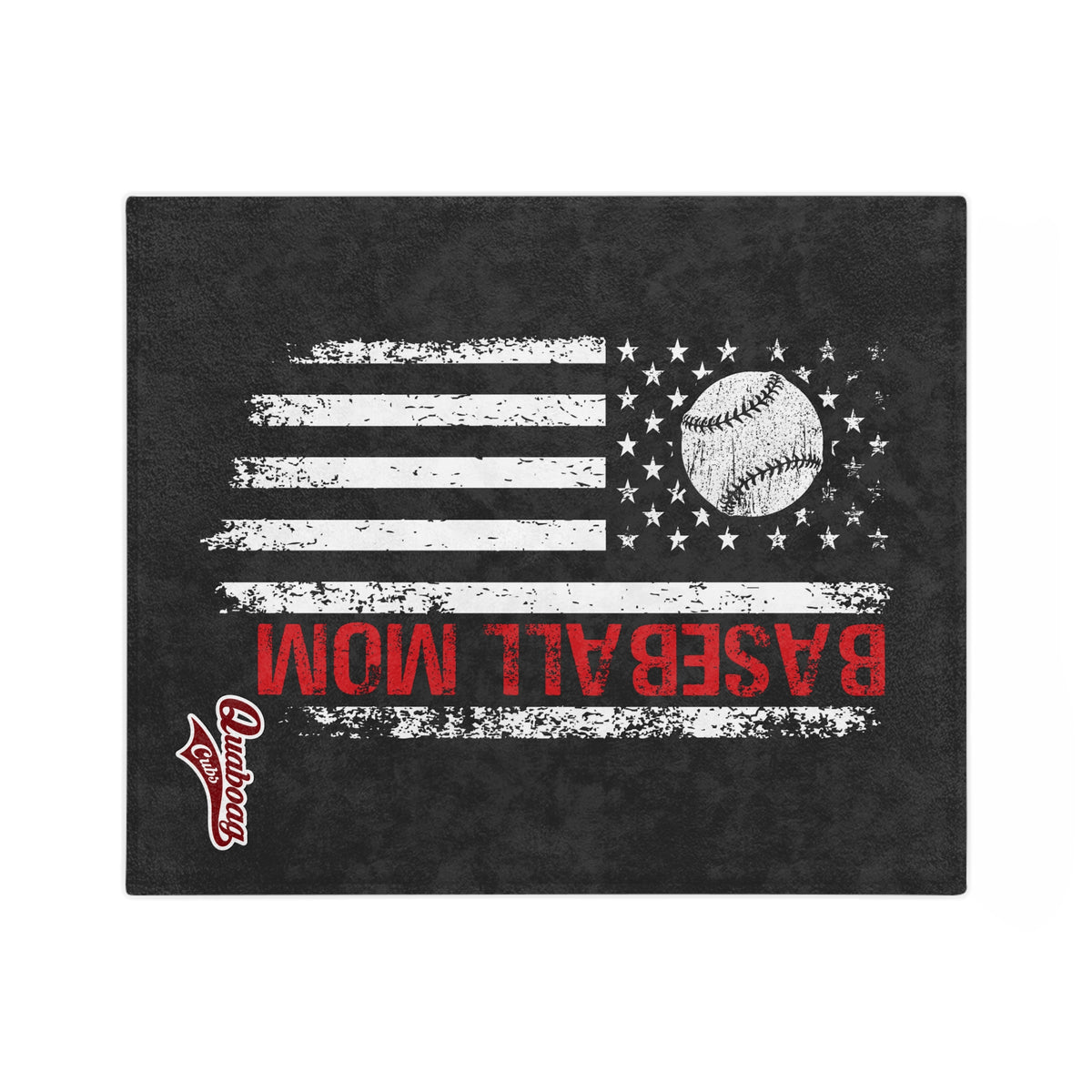 Quaboag Baseball Mom Minky Plush Blanket