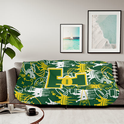 Tantasqua Youth Football Sherpa Blanket - Dripping Crowns Edition