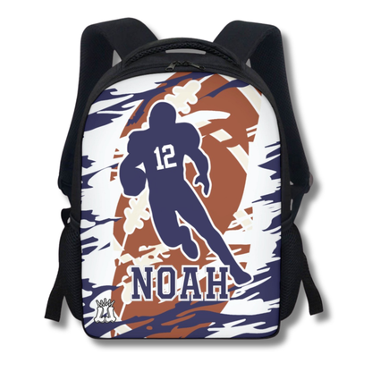 Custom Name Football Backpack, Personalized Sports Bag