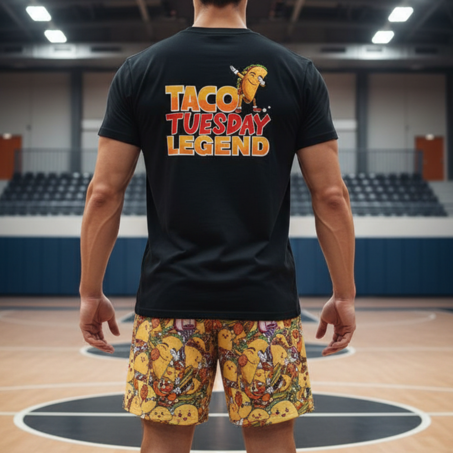 All-Over Print Adult Mesh Basketball Shorts, Taco Lovers Design