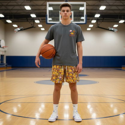 All-Over Print Adult Mesh Basketball Shorts, Taco Lovers Design