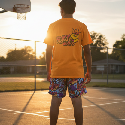Adult Beast Mode Graffiti Football Shorts
