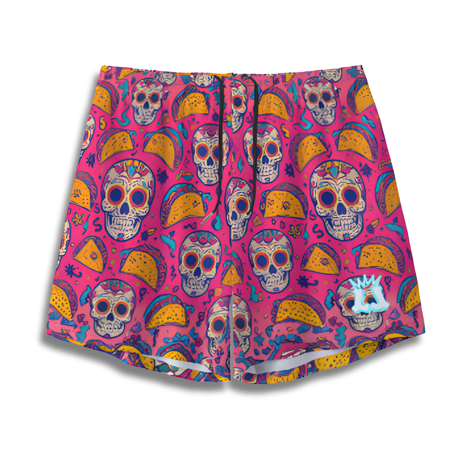 All-Over Print Adult Shorts, Day of the Dead Taco Tuesday