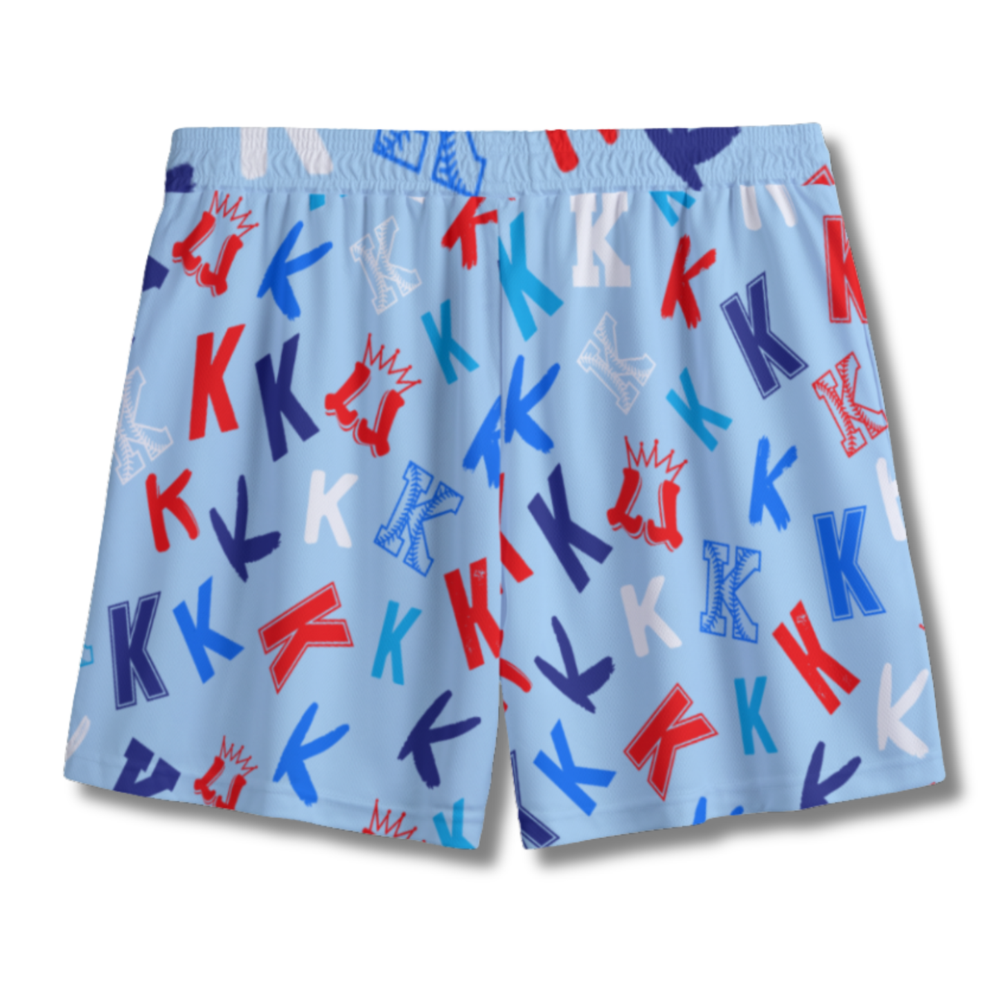All-Over Print Adult Baseball Mesh Shorts: K's for Days