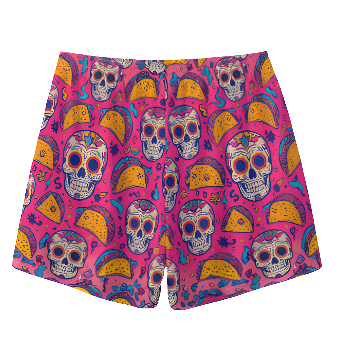 All-Over Print Adult Shorts, Day of the Dead Taco Tuesday