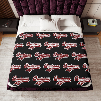 Quaboag Baseball Sherpa Blanket - Black
