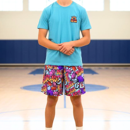 Adult Beast Mode Graffiti Football Shorts