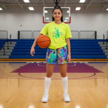 All-Over Print Adult Mesh Basketball Shorts, Vibrant, Colorful Print