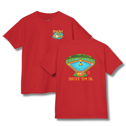 Youth Ducks on the Pond Baseball T-Shirt