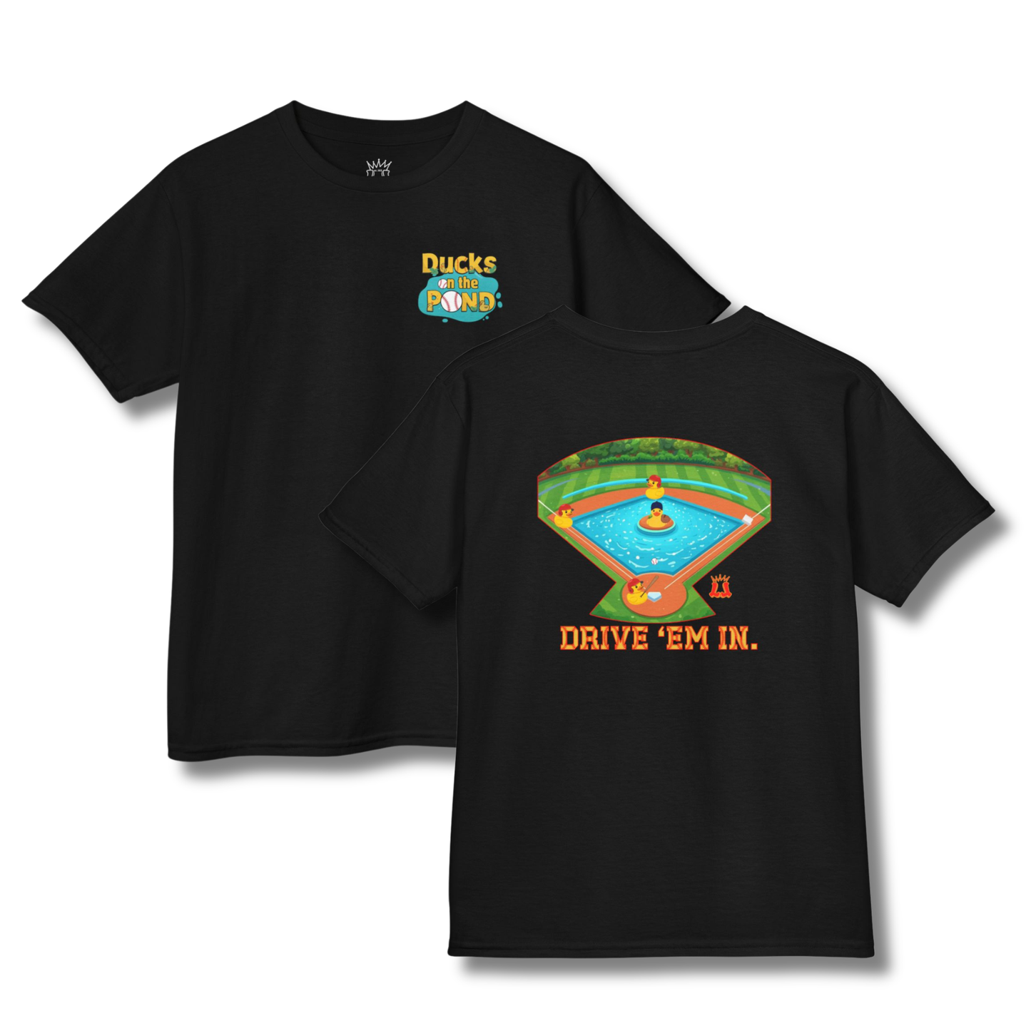 Youth Ducks on the Pond Baseball T-Shirt