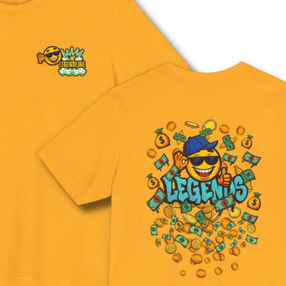 Adult Unisex Legends Sports T-Shirt, Funny Flying Money Graffiti Design