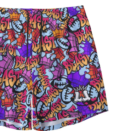 Adult Beast Mode Graffiti Football Shorts