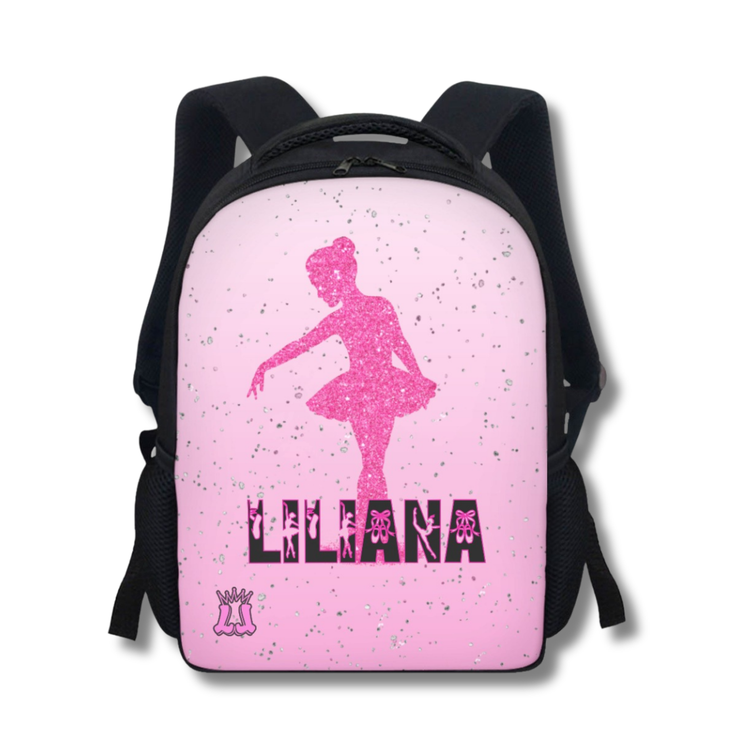 Personalized Dance Bag, Girls Custom Name Ballerina Backpack